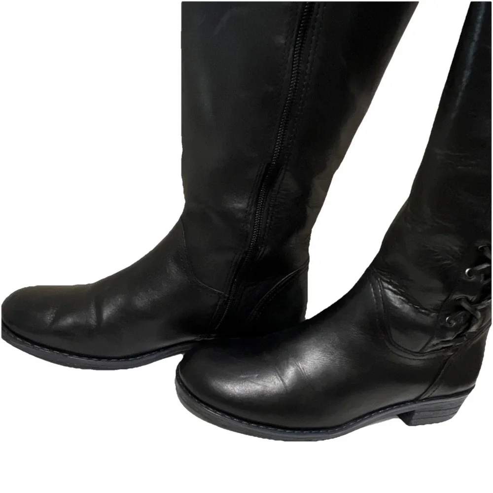 Nurture Kindall black Tall Riding Boots US Size 9.5 Leather Upper